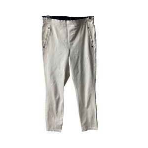 Kayser Roth Pants Womens Small White Skinny Pull On Cropped